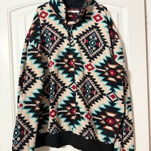 Men's Aztec Pattern Fleece Jacket